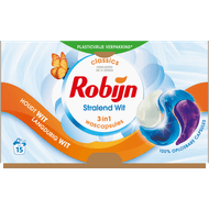 Robijn Vloeibaar wasmiddel 3 in 1 caps. stralend wit Foto van Robijn Vloeibaar wasmiddel 3 in 1 caps. stralend wit