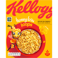 Kelloggs Gemengde volkorengraan honey loops Foto van Kelloggs Gemengde volkorengraan honey loops