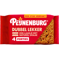 Foto van Peijnenburg Ontbijtkoek dubbel lekker naturel 4 stuks