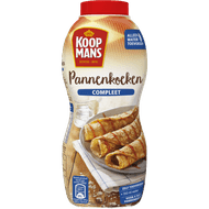 Koopmans Pannenkoekenmix shaker scharrelei Foto van Koopmans Pannenkoekenmix shaker scharrelei