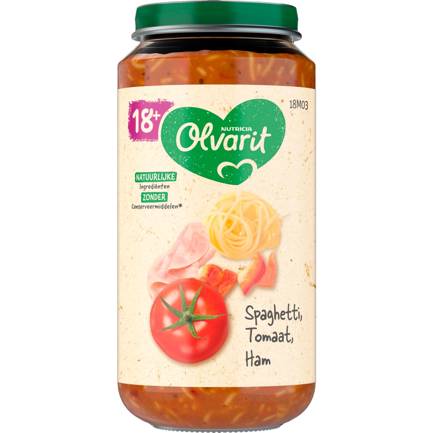 Olvarit 18+ Maanden Spaghetti Tomaat Ham