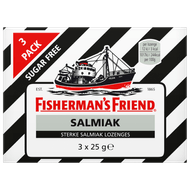 Foto van Fisherman's Friend Salmiak suikervrij 3 pack