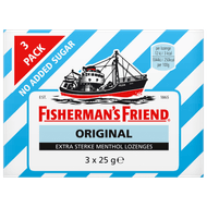 Foto van Fisherman's Friend Original suikervrij 3 pack