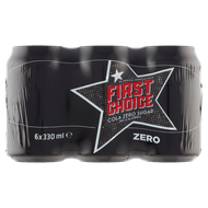 Foto van First Choice Cola Cola zero sugar 6x33 cl