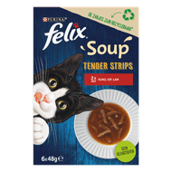 Felix Kattensoep filets Rund-Kip-Lam Foto van Felix Kattensoep filets Rund-Kip-Lam