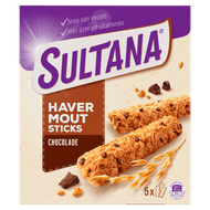 Foto van Sultana Oat sticks chocolate 5 st.