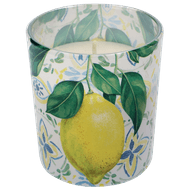 Foto van Kaars in glas met citroenprint