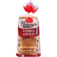 La Boulangère Chocoladebroodjes 8 stuks Foto van La Boulangère Chocoladebroodjes 8 stuks