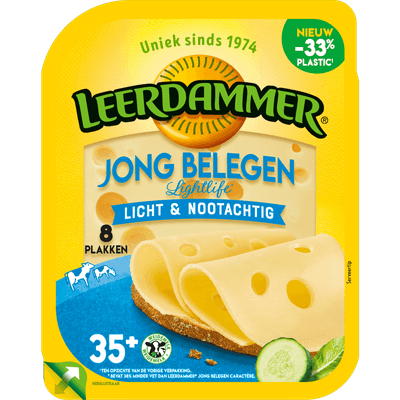 Leerdammer Kaas jong belegen 35+ plakken