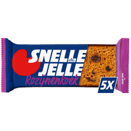 Foto van Snelle Jelle Ontbijtkoek rozijnen 5 stuks