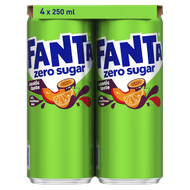 Foto van Fanta Exotic zero sugar 4x25cl