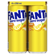 Foto van Fanta Lemon no sugar 4x25cl