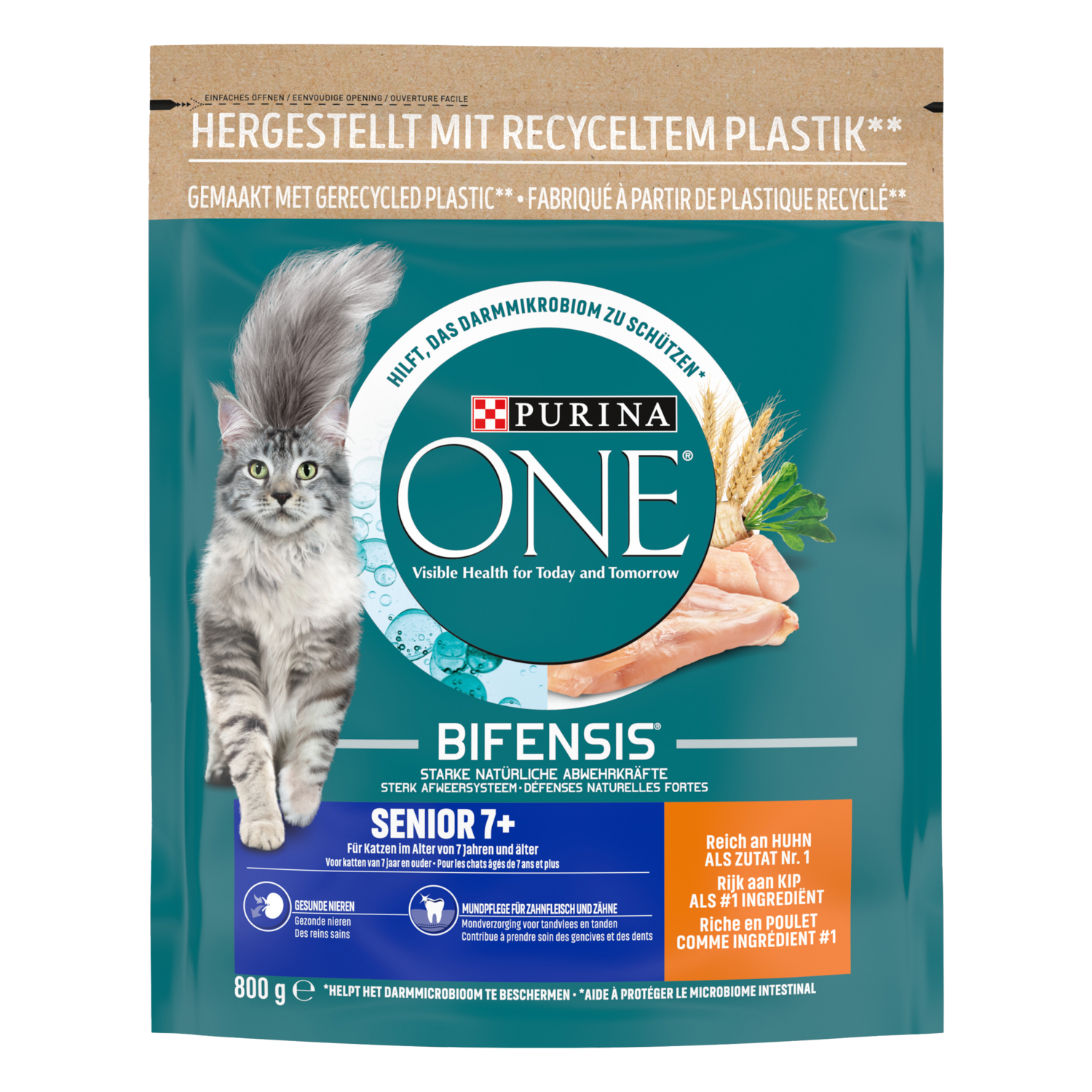 Purina One Kattenvoer senior kip & volkoren granen