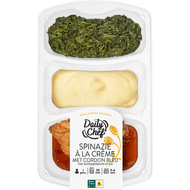 Daily Chef Spinazie a la creme met cordon bleu en puree Foto van Daily Chef Spinazie a la creme met cordon bleu en puree