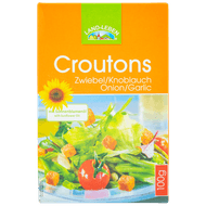 Land Leben Croutons knoflook ui Foto van Land Leben Croutons knoflook ui