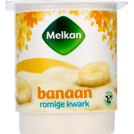 Melkan Halfvolle kwark banaan Foto van Melkan Halfvolle kwark banaan