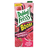 Dubbelfrisss Framboos cranberry boost Foto van Dubbelfrisss Framboos cranberry boost