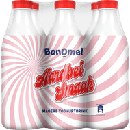 Bonomel Yoghurtdrink aardbei 6 pack Foto van Bonomel Yoghurtdrink aardbei 6 pack