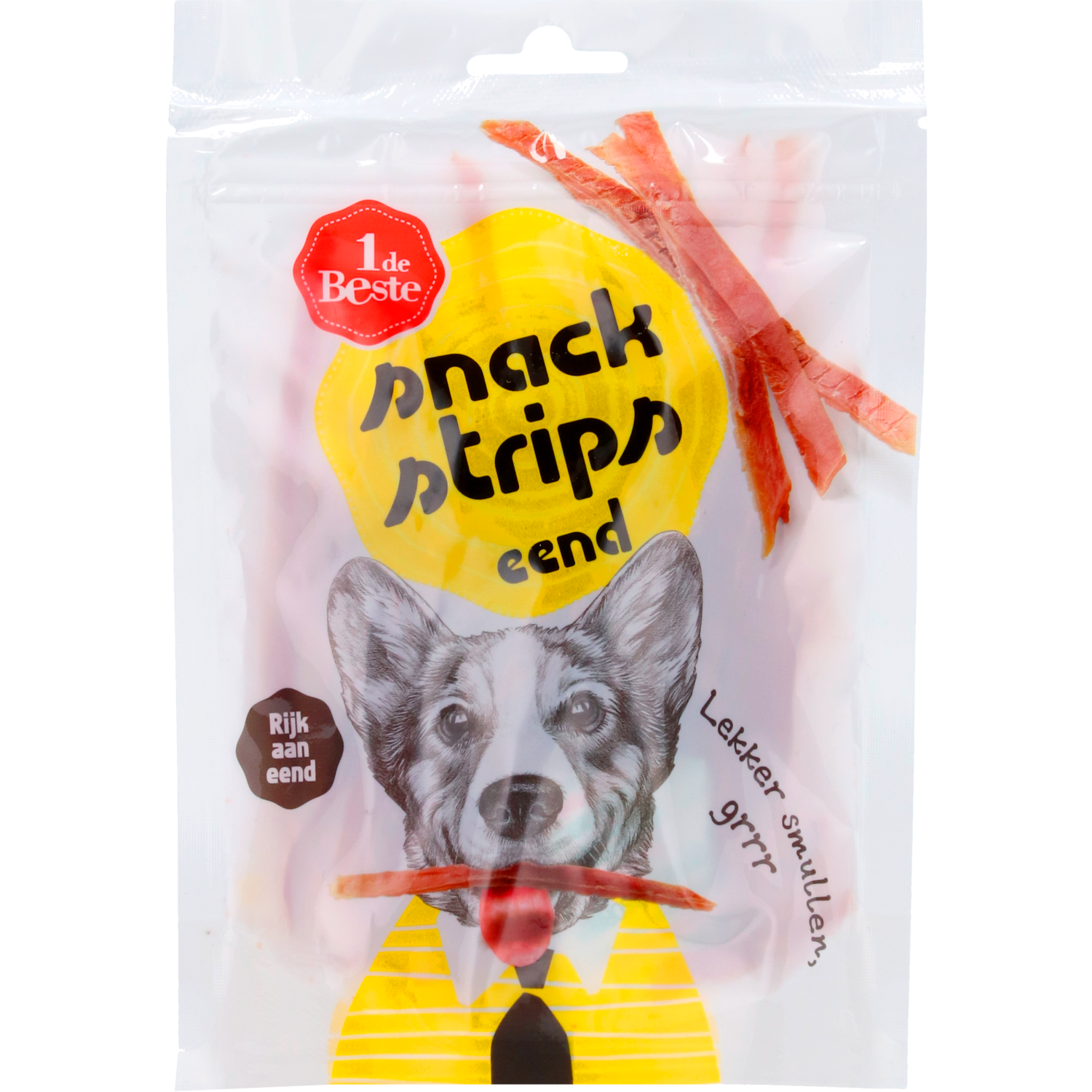 1 de Beste Hondensnacks strips eend