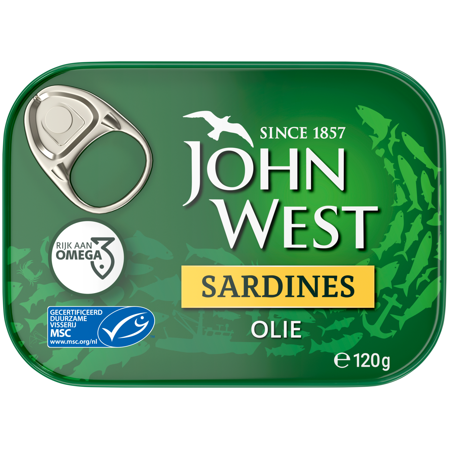 John West Sardinefilet zonder graat in zonnebloemolie