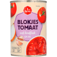 1 de Beste Tomatenblokjes knoflook en ui Foto van 1 de Beste Tomatenblokjes knoflook en ui