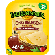 Leerdammer Jong belegen kaas 48+ plakken Foto van Leerdammer Jong belegen kaas 48+ plakken