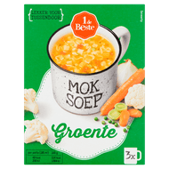 1 de Beste Mok soep groentesoep 3 st. Foto van 1 de Beste Mok soep groentesoep 3 st.