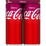 Foto van Coca-Cola Regular cherry 4x25 cl
