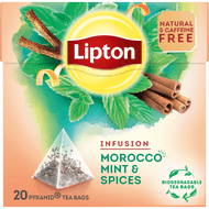 Lipton Kruidenthee morrocco mint 20 zk. Foto van Lipton Kruidenthee morrocco mint 20 zk.