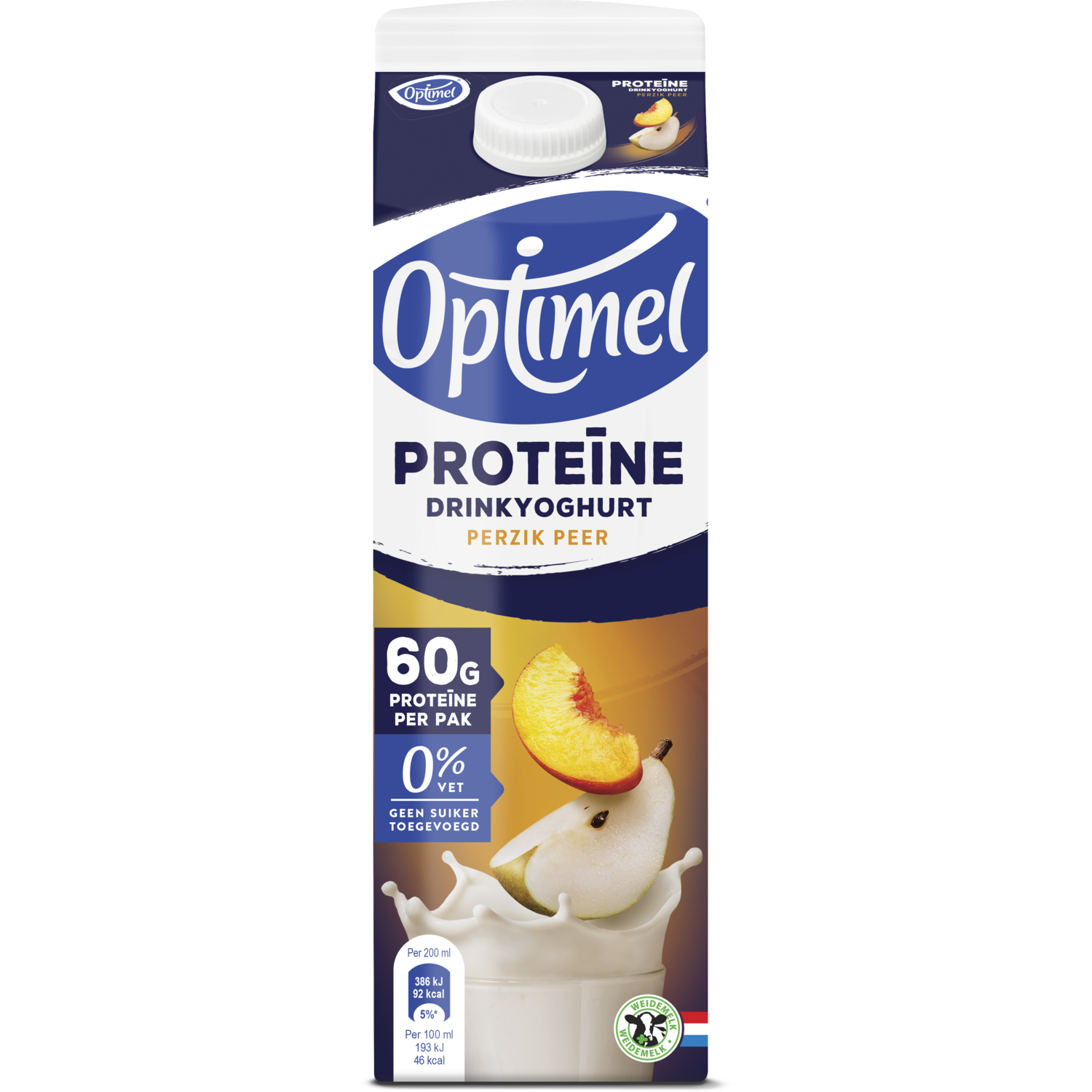 Optimel Drinkyoghurt peer perzik protein