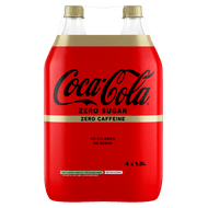 Foto van Coca-Cola Zero caffeinevrij 4x 1.5 l
