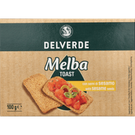 Delverde Melba toast sesam Foto van Delverde Melba toast sesam