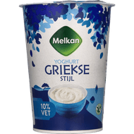 Melkan Yoghurt griekse stijl 10% vet Foto van Melkan Yoghurt griekse stijl 10% vet