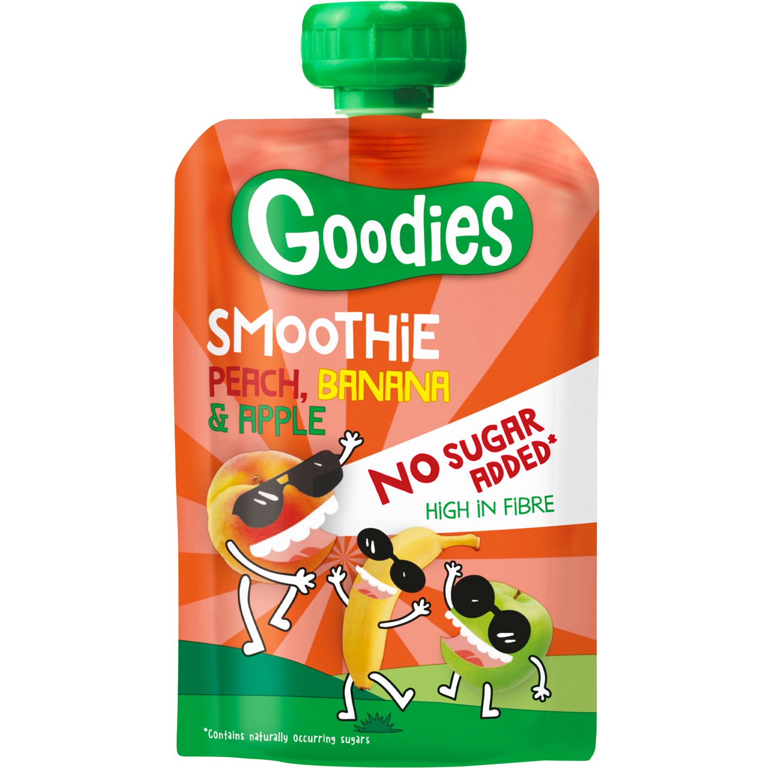 Goodies Knijpzakje smoothie perzik, banaan & appel