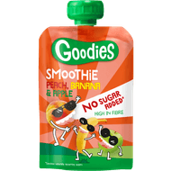 Goodies Knijpzakje smoothie perzik, banaan & appel Foto van Goodies Knijpzakje smoothie perzik, banaan & appel