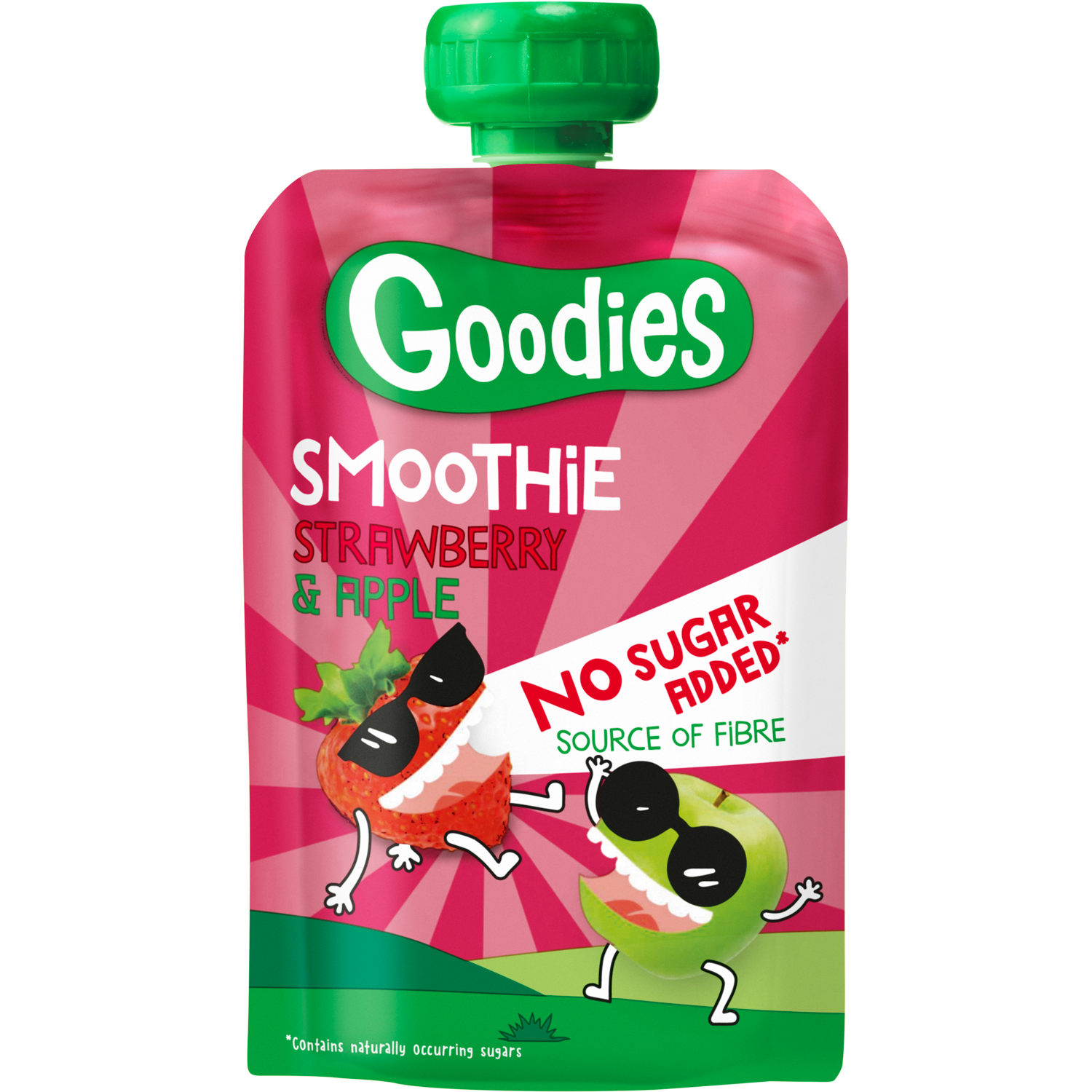 Goodies Knijpzakje smoothie aardbei & appel