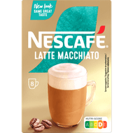 Nescafé Oploskoffie latte macchiato 8 koppen Foto van Nescafé Oploskoffie latte macchiato 8 koppen
