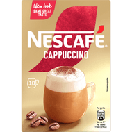 Nescafé Oploskoffie cappuccino 10 koppen Foto van Nescafé Oploskoffie cappuccino 10 koppen