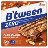 Foto van Hero Btween zero pinda & chocolade 6 st.