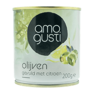 Amogusti Olijven gevuld met citroen Foto van Amogusti Olijven gevuld met citroen