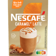 Nescafé Oploskoffie caramel latte 8 koppen Foto van Nescafé Oploskoffie caramel latte 8 koppen