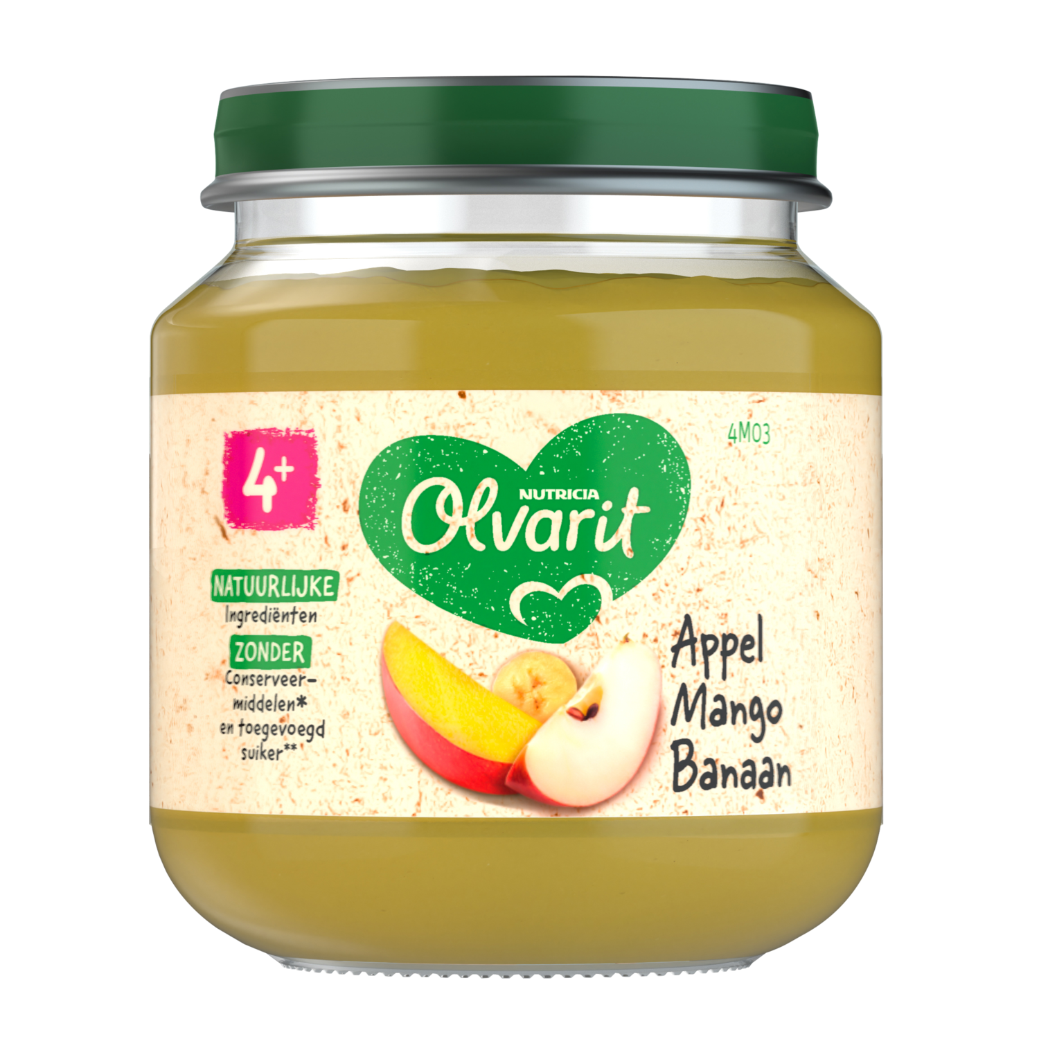 Olvarit 4+ Maanden Appel Mango Banaan
