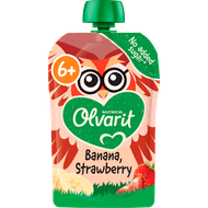 Olvarit Knijpfruit 6+ Maanden Banaan Aardbei Foto van Olvarit Knijpfruit 6+ Maanden Banaan Aardbei