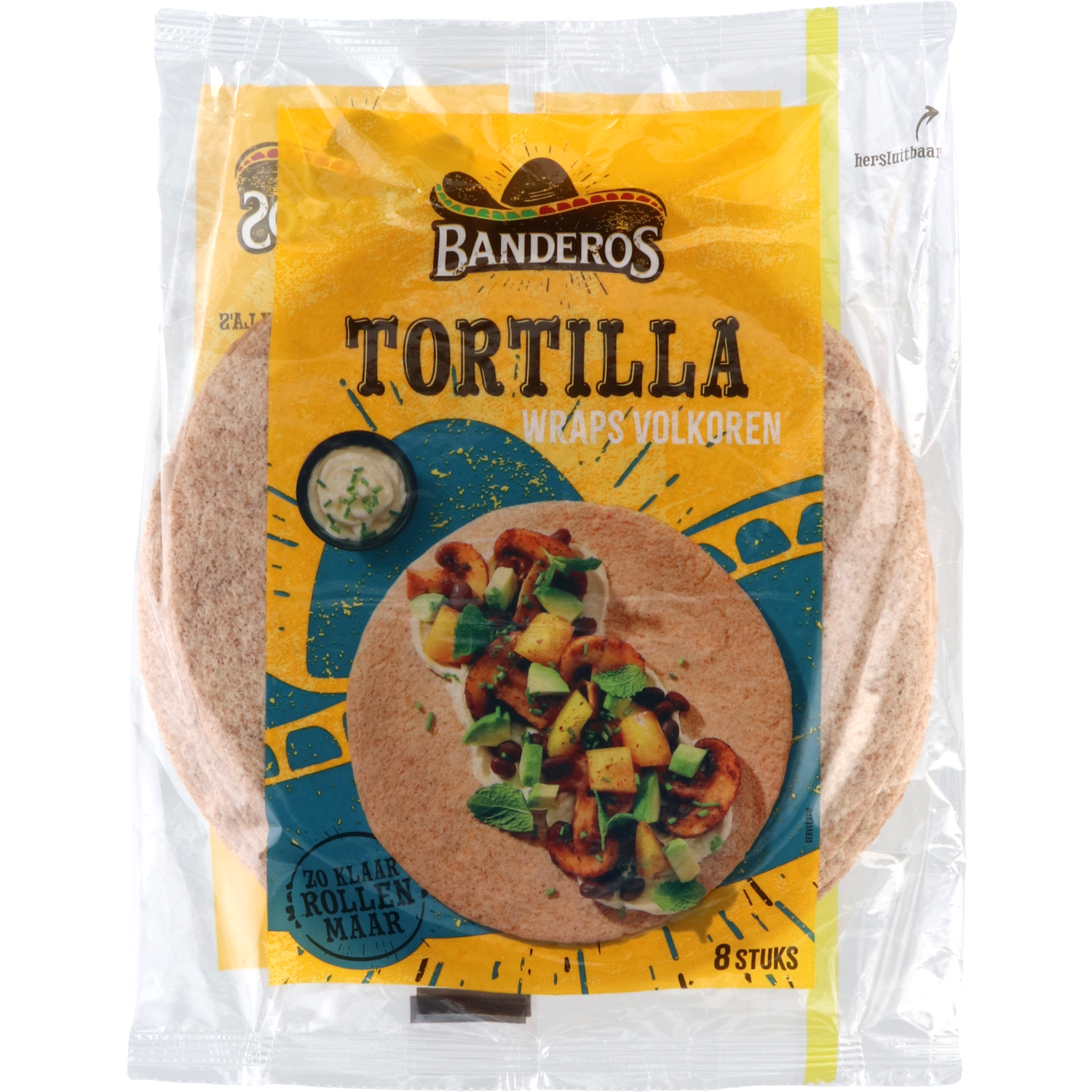 Banderos Tortilla wraps volkoren 8 stuks