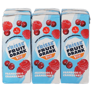1 de Beste Frisse fruitdrank framboos&cranberry 6x200ml Foto van 1 de Beste Frisse fruitdrank framboos&cranberry 6x200ml