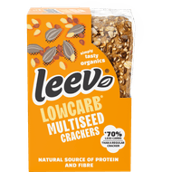 Leev Bio low-carb crackers multiseeds Foto van Leev Bio low-carb crackers multiseeds