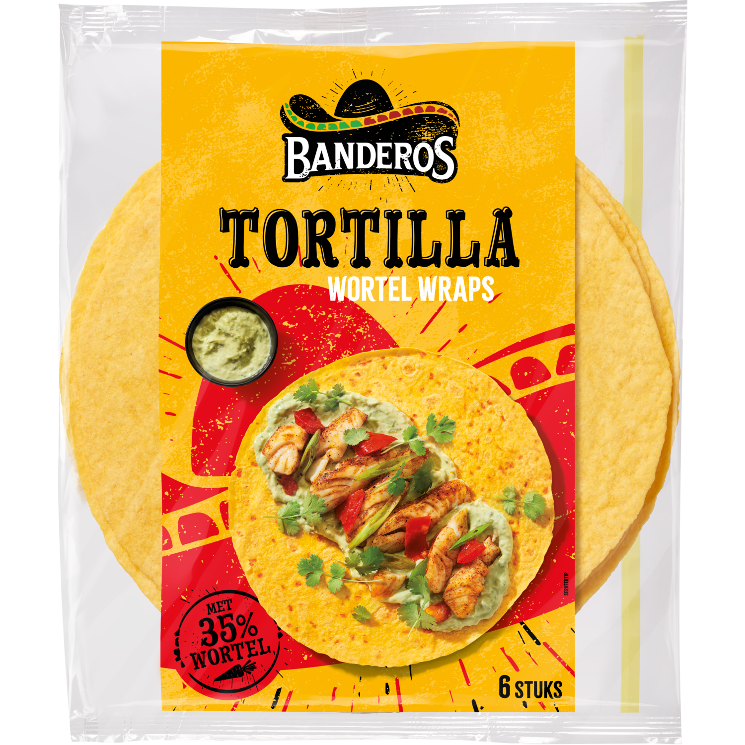 Banderos Wortel wraps 6 stuks