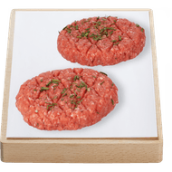 Vleeschmeesters Duitse biefstuk 2 stuks Foto van Vleeschmeesters Duitse biefstuk 2 stuks