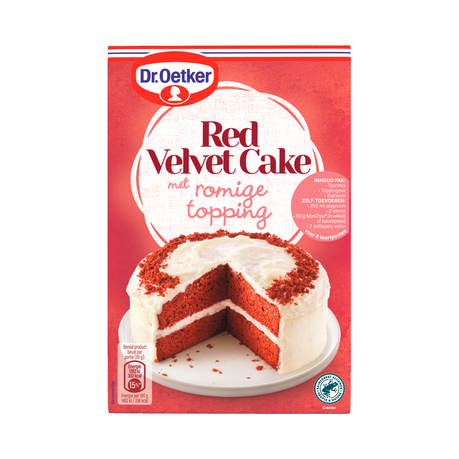 Dr. Oetker Taartmix red velvet cake