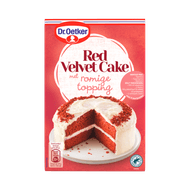 Dr. Oetker Taartmix red velvet cake Foto van Dr. Oetker Taartmix red velvet cake